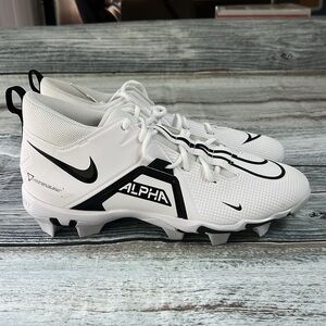 Men’s Nike Alpha Menace White/Black Alpha Cleats Size 11.5